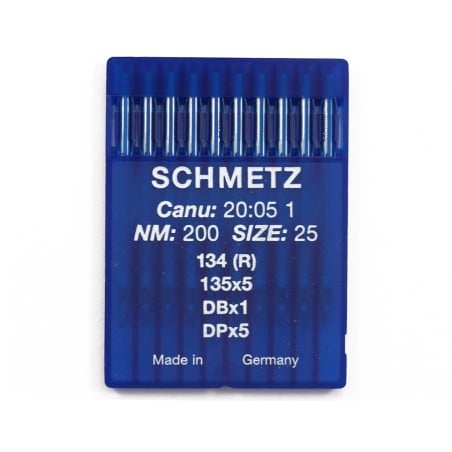 SCHMETZ sewing machine needles CANU 20:05,134R,SY 1955,DPx5,135x5 SIZE 200/25